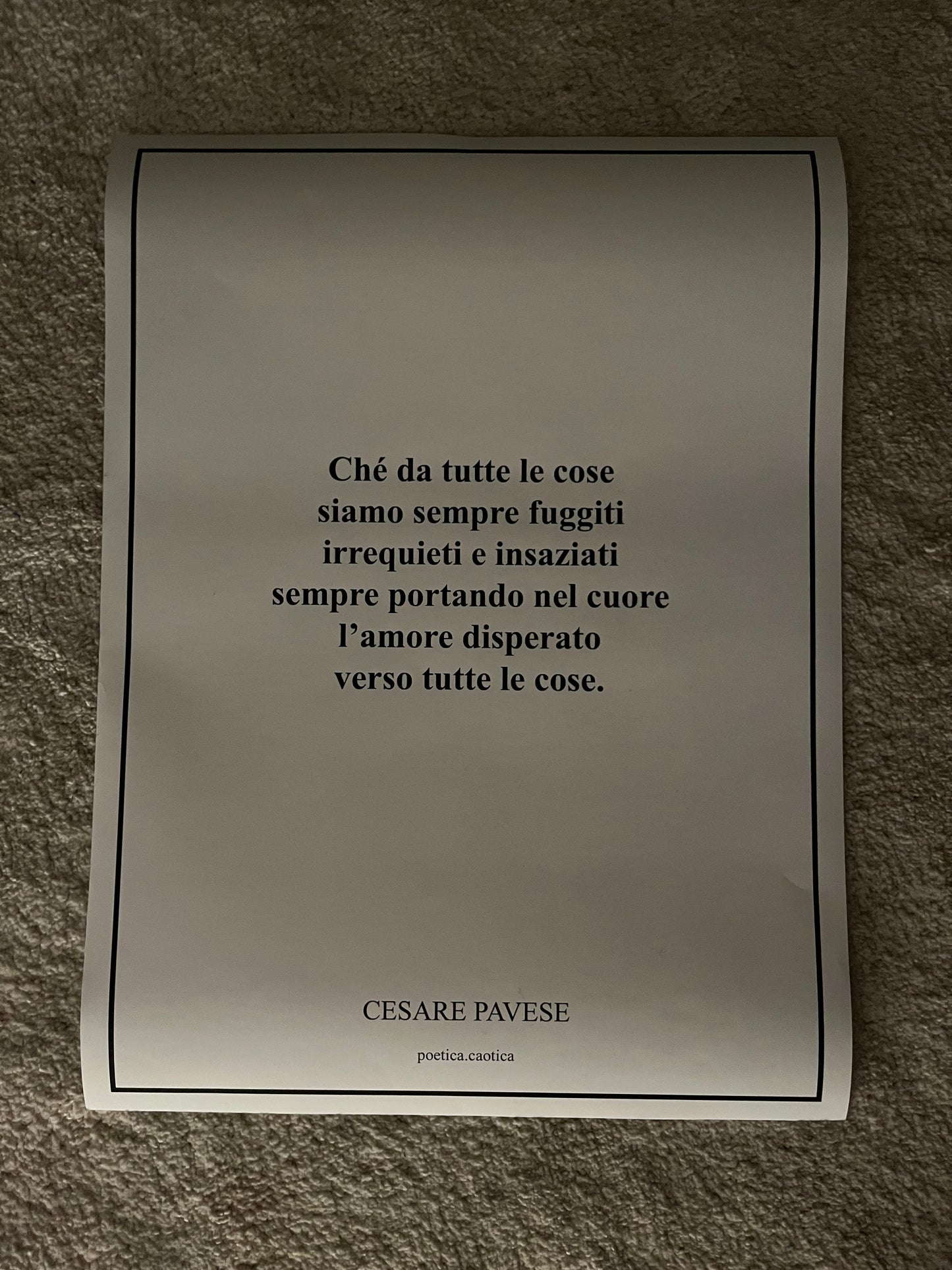 Poster Cesare Pavese